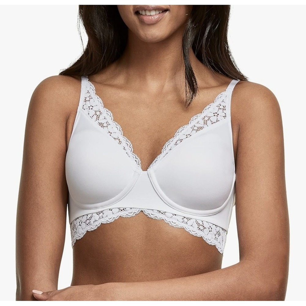 Maidenform Pure Comfort Convertible Wireless Bralette, Color White  38D, NEW